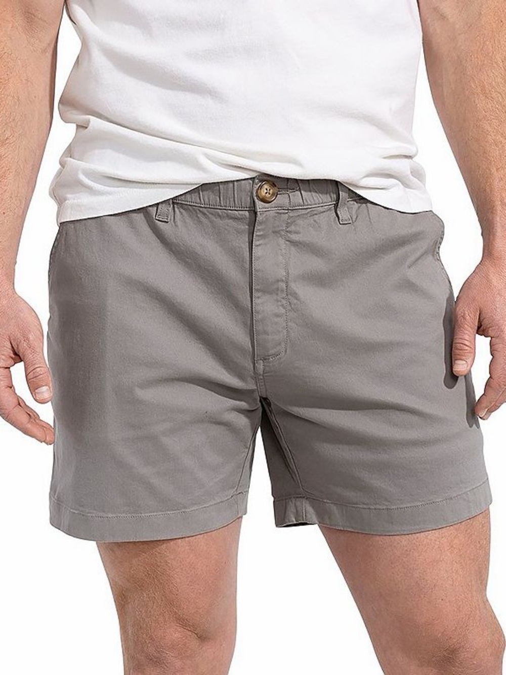 Chubbies Originals 5.5” Shorts Men’s Large Gray Elastic Waist Casual Stretch